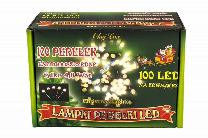 Diody LED Perełki 100 pkt. białe zimne, zewnętrzne Art.nr: LTK-100/P