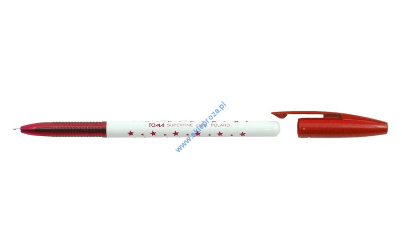 Długopis w gwiazdki SUPERFINE - czerwony art. nr: 414-070