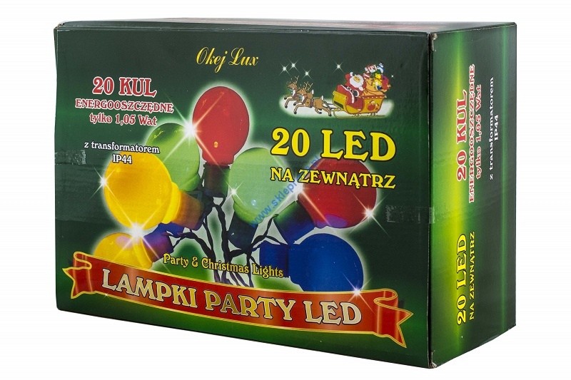 Diody LED 20 KUL PARTY multi zewnętrzne art. nr: LTP-20