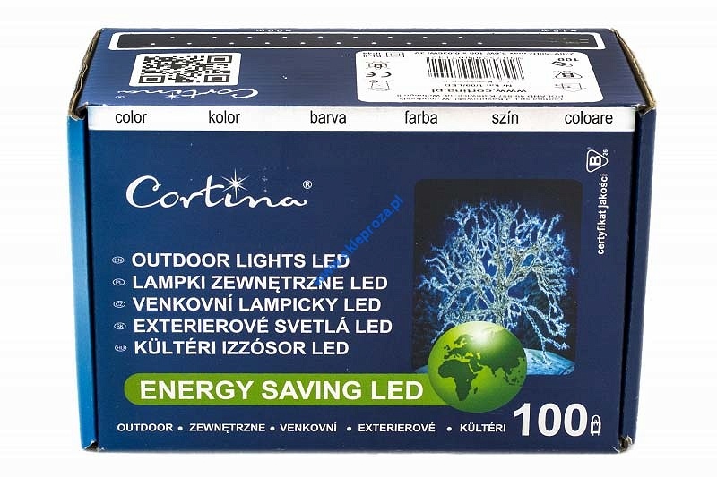 Diody LED 100 pkt. białe zimne, zewnętrzne art. nr: 1/09/LED/CW