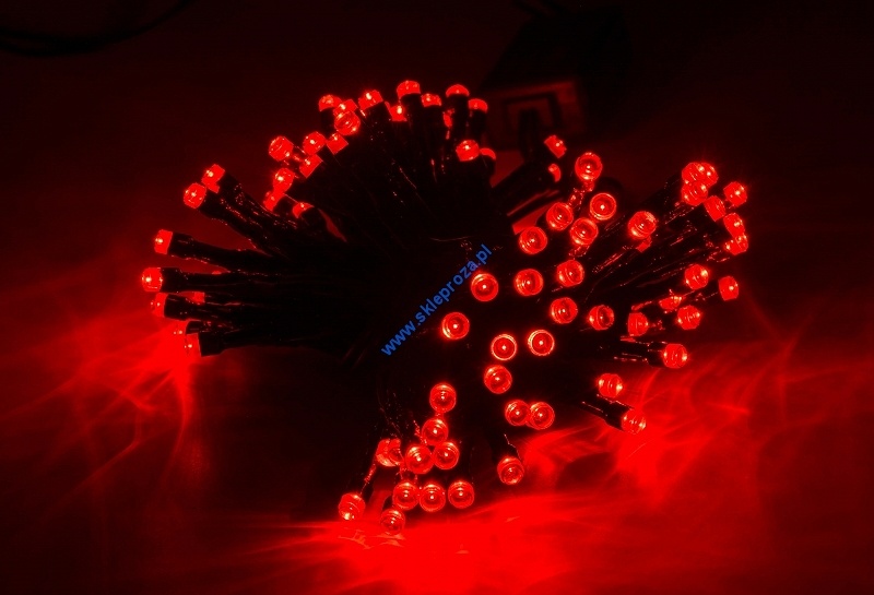Diody LED 100 pkt. z dodatkowym gniazdem, czerwone wewnętrzne art. nr:  7/10/LED/R