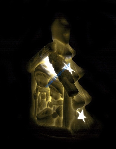 Porcelanowa Szopka podświetlana diodą LED art. nr: 13/15/FIG