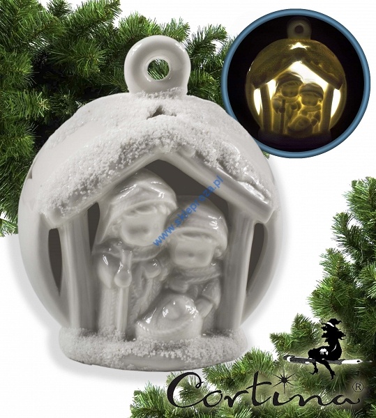Porcelanowa Szopka Bombka podświetlana diodą LED art. nr: 14/15/FIG