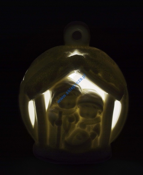 Porcelanowa Szopka Bombka podświetlana diodą LED art. nr: 14/15/FIG