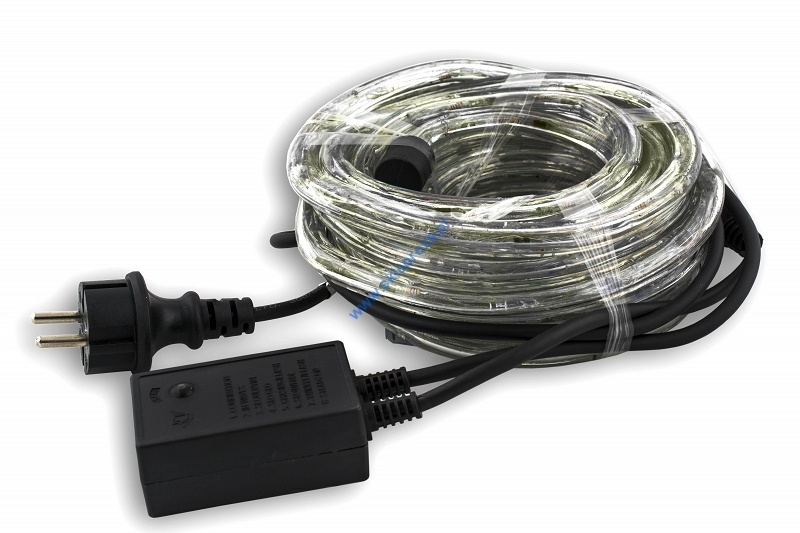 Wąż świetlny LED 6 m z programatorem, biały ciepły, zewnętrzny 15/10/LED/WW