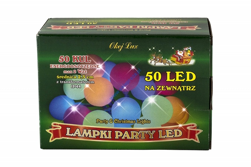 Diody LED 50 pkt. Kuleczki, multi, zewnętrzne, LTP-50K25/M