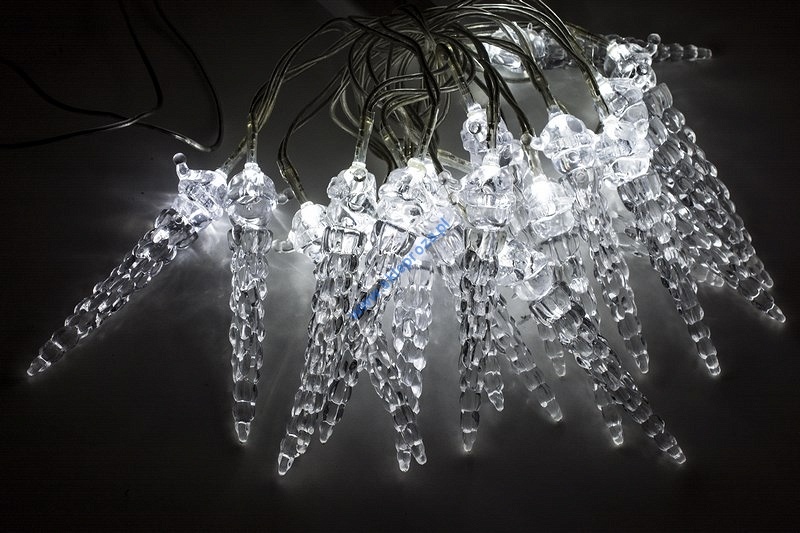 Lampki LED Sople lodu Bałwanki,biały zimny, wewnętrzne, 29/11/ELA/CW