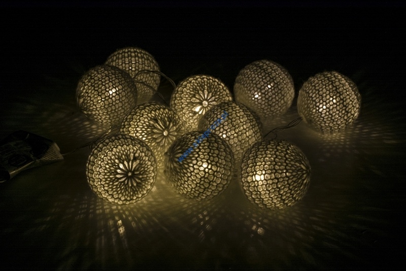 Lampki Szydełkowe Kule 10 LED COTTON BALLS, wewnętrzne, biały ciepły, 7/18/LBC/WW