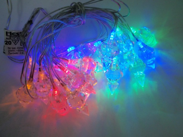 Lampki dekoracyjne diamenty LED art. nr: D20D