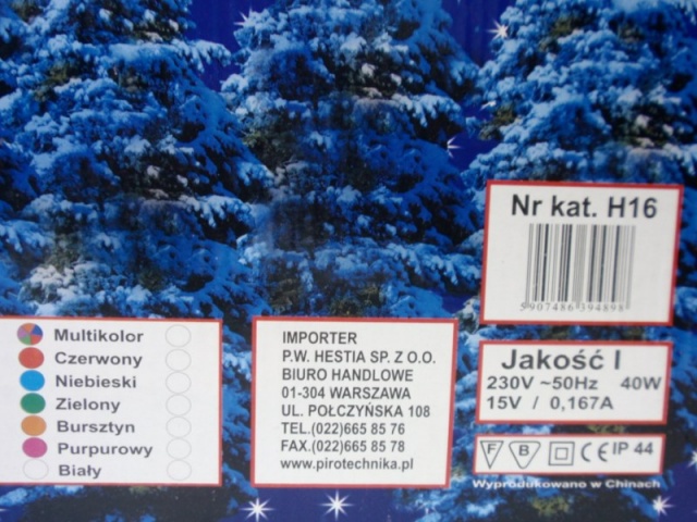 Lampki hermetyczne świeczki - zewnętrzne art. nr: H16