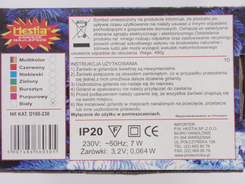 Diody LED wewnętrzne art. nr: D100