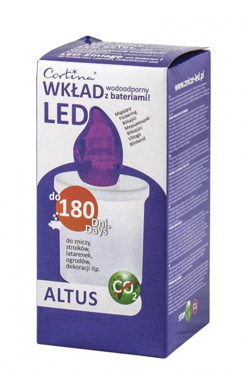 WKŁAD ELEKTRYCZNY LED 2/15/WLC FIOLETOWY