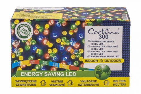 Sznur 15m 300 LED zewnętrzne, multi 10/15/LED/M