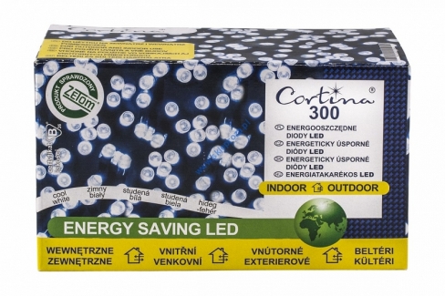 Sznur 15m 300 LED zewnętrzne, biały zimny 10/15/LED/CW