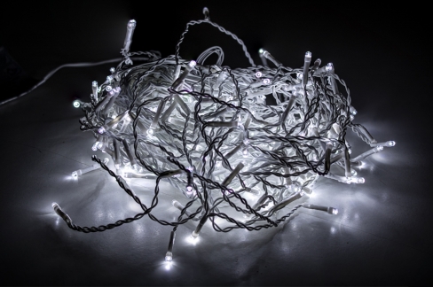 Kurtyna 7m 200 LED programator+gniazdo, zewnętrzne, biały zimny 102/20/LED/CW