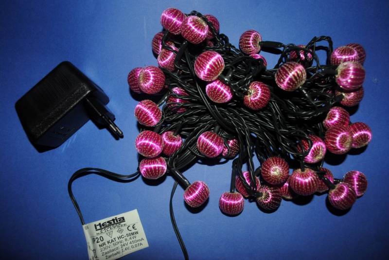 Lampki choinkowe Materiałowe Kulki art. nr: HC-50MW