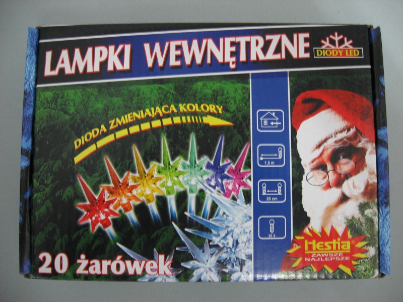 Diody LED zmieniające kolory Gwiazdki art. nr: D20G-CC - 