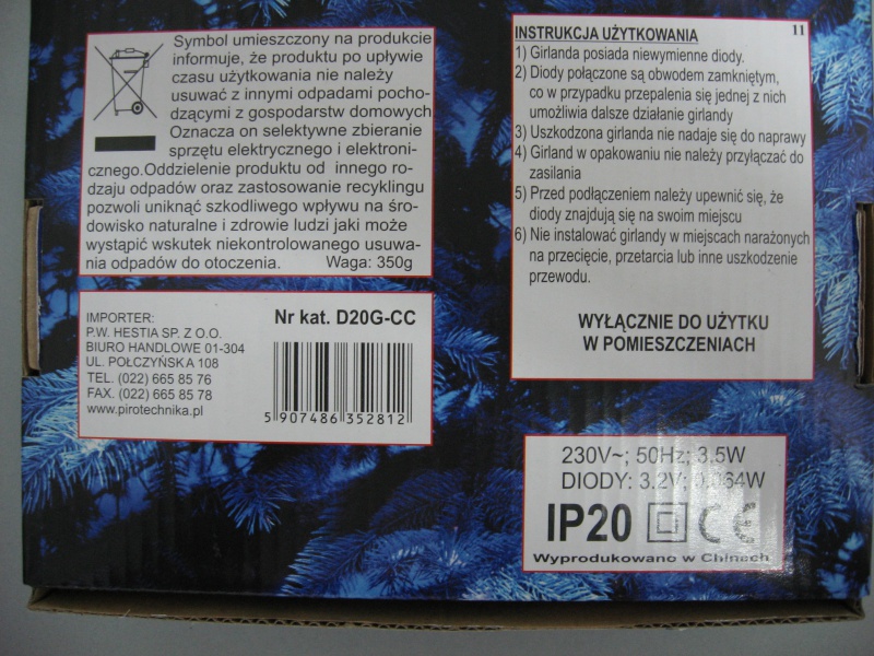 Diody LED zmieniające kolory Gwiazdki art. nr: D20G-CC - 