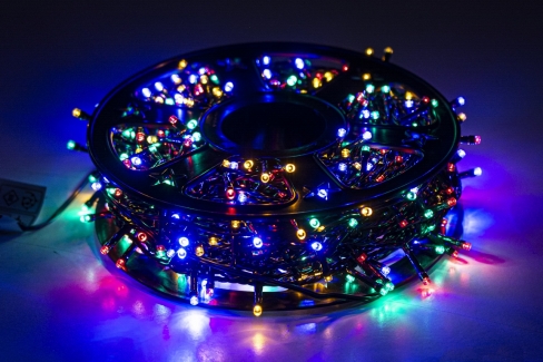 Sznur 30m 600 LED NA SZPULI PROGRAMATOR 8 FUNKCJI zewnętrzne, multikolor 626/21/LED/M-SZPULA