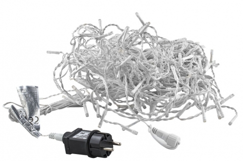 Kurtyna 7m 200 LED FLASH, gniazdo, zewnętrzne, biały zimny + biały zimny flash 102/21/FLE/CW+CW