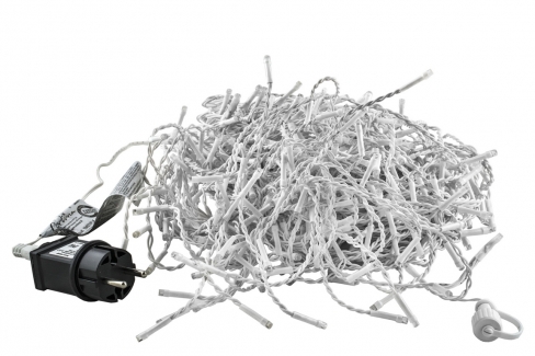 Kurtyna 14,20m 400 LED FLASH, gniazdo, zewnętrzne, biały zimny + biały zimny 104/21/FLE/CW+CW