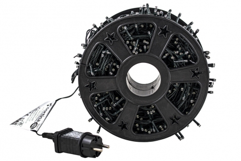 Sznur 50m 1000 LED na SZPULI PROGRAMATOR 8 FUNKCJI + PAMIĘĆ, zewnętrzne, biały zimny 638/21/LED/CW-SZPULA