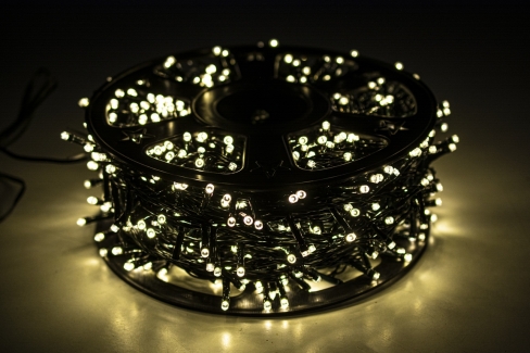 Sznur 50m 1000 LED na SZPULI PROGRAMATOR 8 FUNKCJI + PAMIĘĆ, zewnętrzne, biały ciepły 638/21/LED/WW-SZPULA