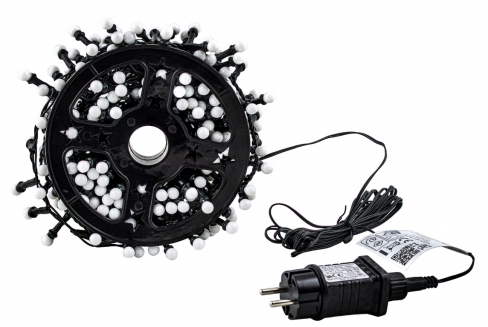 Sznur 5m 250 LED na SZPULI, Kuleczki śr.10mm, programator, zewnętrzne, multi 8/25/LED/M-SZPULA