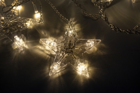 Kurtyna 275 cm 12 FIGUREK GWIAZDY I KSIĘŻYCE 138 LED PROGRAMATOR, zewnętrzne, biały ciepły 3/25/LED/WW