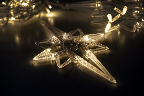 Kurtyna 135 cm 7 FIGUREK GWIAZDY POLARNE 96 LED PROGRAMATOR, zewnętrzne, biały ciepły 2/25/LED/WW