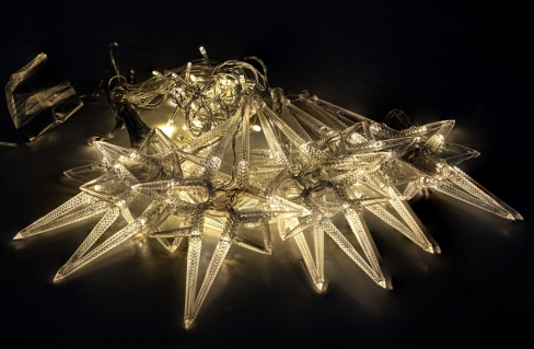 Kurtyna 135 cm 7 FIGUREK GWIAZDY POLARNE 96 LED PROGRAMATOR, zewnętrzne, biały ciepły 2/25/LED/WW