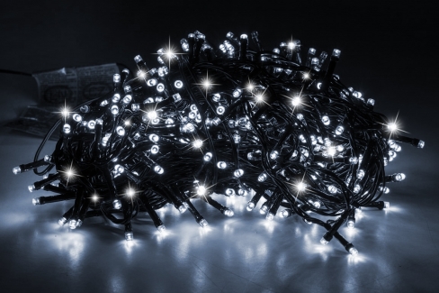 Sznur 25m 500 LED FLASH zewnętrzne, biały zimny+biały zimny flash 3/20/FLE/CW+CW