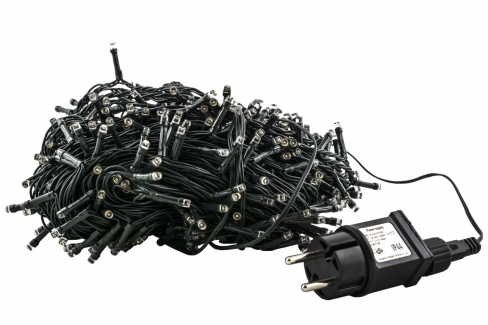 Sznur 25m 500 LED PROGRAMATOR 8 FUNKCJI + PAMIĘĆ, zewnętrzne, biały zimny 620/21/LED/CW