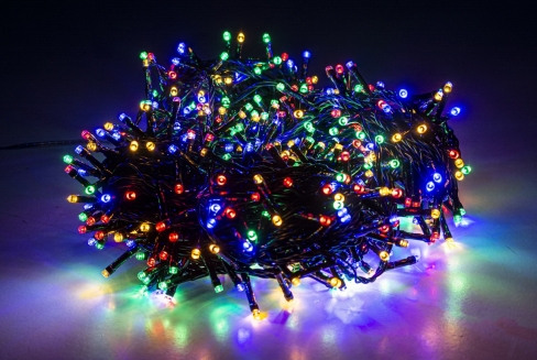 Sznur 25m 500 LED PROGRAMATOR 8 FUNKCJI + PAMIĘĆ, zewnętrzne, multikolor 620/21/LED/M