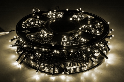 Sznur 25m 500 LED na SZPULI, PROGRAMATOR 8 FUNKCJI + PAMIĘĆ, zewnętrzne, biały ciepły 620/21/LED/WW-SZPULA