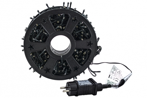 Sznur 25m 500 LED na SZPULI, PROGRAMATOR 8 FUNKCJI + PAMIĘĆ, zewnętrzne, biały ciepły 620/21/LED/WW-SZPULA