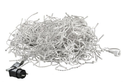 Kurtyna 17,80m 500 LED programator+gniazdo, zewnętrzne, biały zimny 105/20/LED/CW