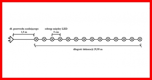 Sznur 30m 600 LED na SZPULI zewnętrzne, biały ciepły 10/16/LED/WW-SZPULA