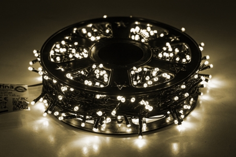 Sznur 30m 600 LED na SZPULI zewnętrzne, biały ciepły 10/16/LED/WW-SZPULA