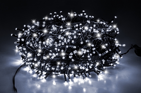 Sznur 40m 800 LED FLASH + TIMER + GNIAZDO zewnętrzne, biały zimny+biały zimny flash 51/21/FLE-TIM/CW+CW