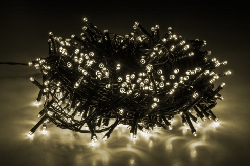 Sznur 20m 400 LED PROGRAMATOR 8 FUNKCJI + PAMIĘĆ, zewnętrzne, biały ciepły 616/21/LED/WW