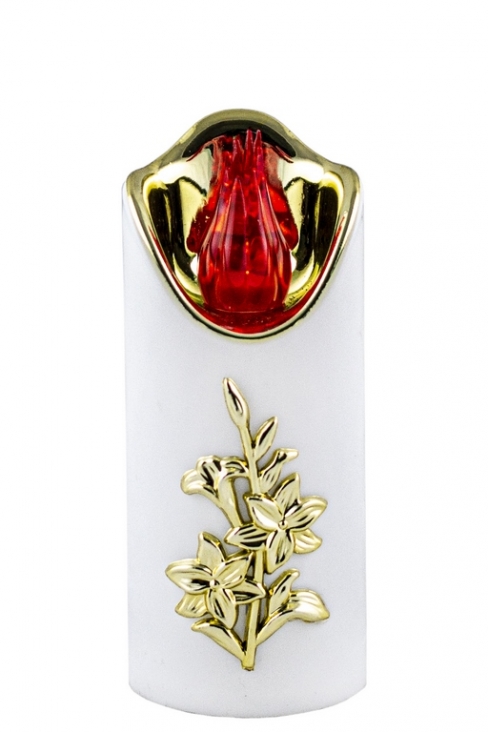 Art. nr: ŚWIECA LED RICO FLOWER LILY GOLD WHITE