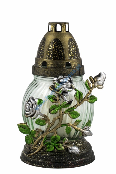 Znicze na wkład art. nr: ZP-02 Aplikacja Róże