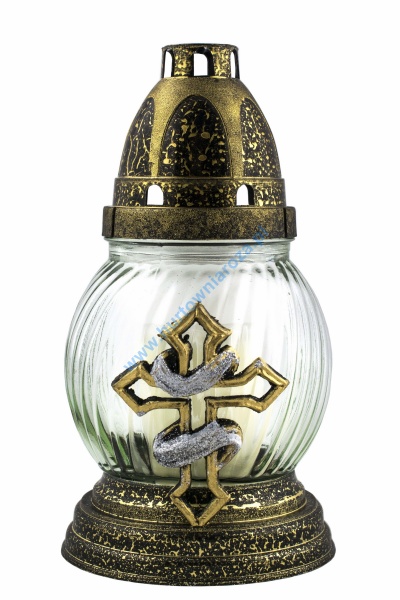 Znicze na wkład art. nr: ZP-02 APLIKACJA KRZYŻ MIX KOLOR