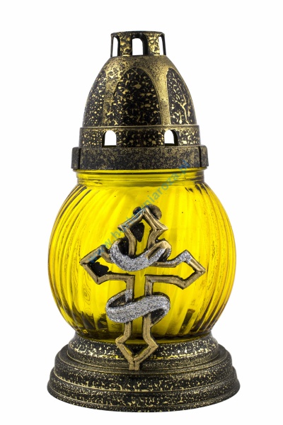 Znicze na wkład art. nr: ZP-02 APLIKACJA KRZYŻ MIX KOLOR