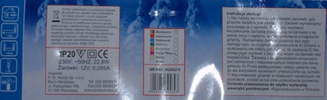 Lampki dekoracyjne art. nr H20KZ-5