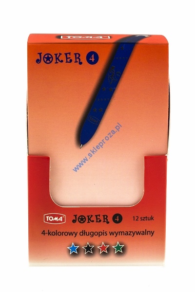 Długopis wymazywalny JOKER 4-kolorowy TOMA TO-080 art. nr: 414-438