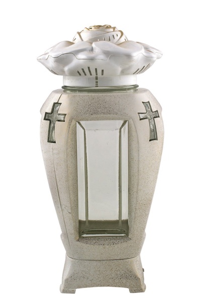 Znicze na wkład art. nr: ZP-FLARIS ŚREDNI BIAŁY