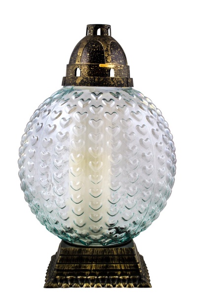 Znicze na wkład art. nr: Z-197 KULA ŚREDNIA SERDUSZKA