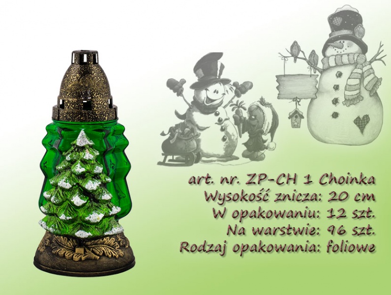 Znicze na wkład art. nr. ZP-CH 1 Choinka